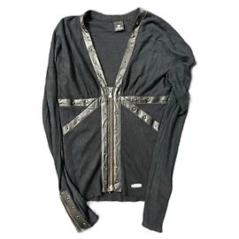 Schwarzer Bondage-Cardigan von Versace Jeans Couture Anfang der 2000er