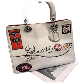 Christian Dior Diorissimo Handtasche aus weißem Leder