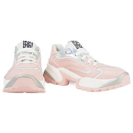 PVP €660 SERGIO ROSSI Sneakers in pelle US6 EU36 UK3 Suola spessa Made in Italy