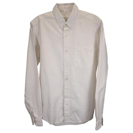Camicia a maniche lunghe con bottoni Ami Paris in cotone bianco