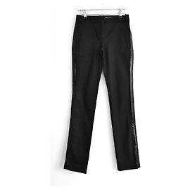 Pantalones negros con ribete de PVC Christian Dior x John Galliano Otoño 2006