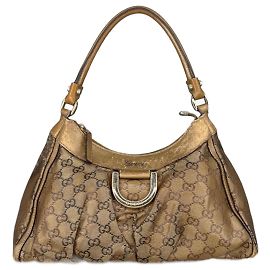 Sac à main Gucci Abbey D-Ring Marron en Coton