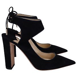 Jimmy Choo Mazey 100 Sapatos de Salto em Camurça Preta