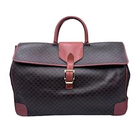 Celine Große Macadam Canvas Leder Reisetasche Boston - Céline