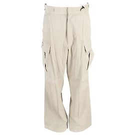 Pantaloni Pinwale Prada in corda ecru