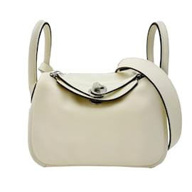 Mini borsa Hermes Lindy Verso Swift Nata Sesame B Stamp - Hermès