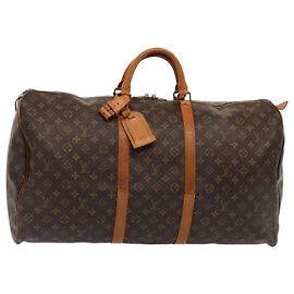 LOUIS VUITTON Monogram Keepall 60 Boston Tasche M41422 LV Auth 84255