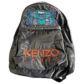 Borsa Kenzo Grigia Antracite con Ricamo Tigre