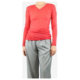 Maglione leggero rosso a V - taglia M - Moncler