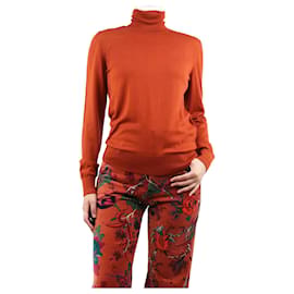Dolce & Gabbana Rostfarbener Rollkragenpullover - Größe UK 12