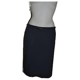Gonna midi Max Mara con cintura blu