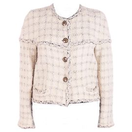Chanel Chaqueta de tweed con ribete de 9K$