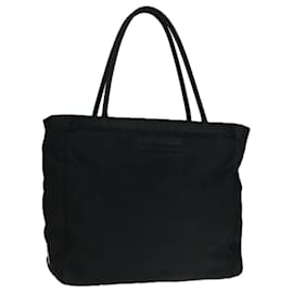 PRADA Borsa a mano in nylon nero argento autentica ep5402