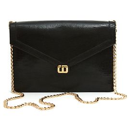 Christian Dior 1980er Sac Pochette Dior Precious schwarze Tasche mit 2 Trägern