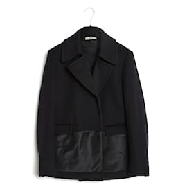 Céline por Phoebe Philo PF14 Chaqueta Caban FR38 Negro Chaqueta de Pea US8 Celine