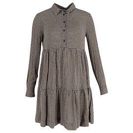 Vestido mini de crepé estampado Ganni en viscosa multicolor