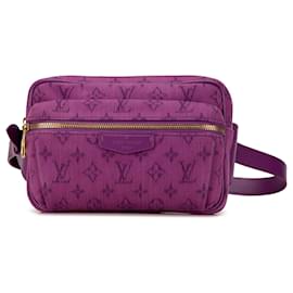 Bumbag esterno in denim monogramma viola Louis Vuitton