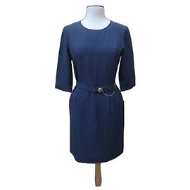Abito Chloé in seta blu navy