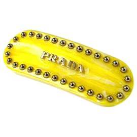 Fermaglio per capelli giallo da donna Prada