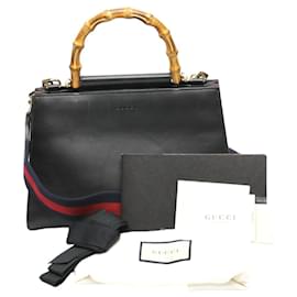 Borsa in pelle Gucci Bamboo