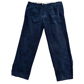Burberry London Hose aus Wildleder Marineblau