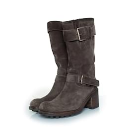 Stivali da biker Free Lance in suede grigio - Autre Marque