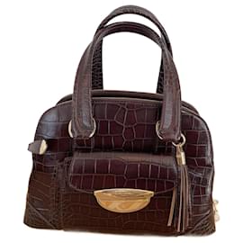 Borsa a mano Lancel Adjani Pelle vernice Cognac