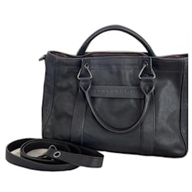 Borsa a mano Longchamp 3D in pelle blu navy Taglia S