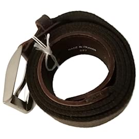 Cintura Balmain Marrone in Pelle