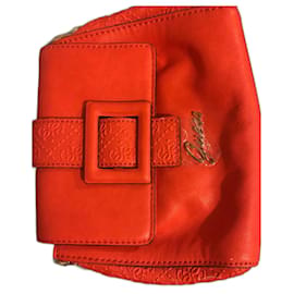 Guess Handtasche aus Leder orange