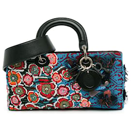 Dior Blu Medio Nastro Perline Ricamato Floreale Signora D Joy