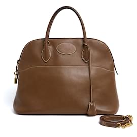 Borsa Bolide 35 in Pelle Marrone Hermès 1991 con Tracolla Hermes Spa