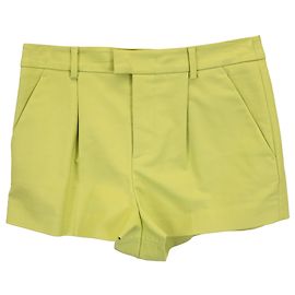 Pantalones cortos de popelina con cierre oculto y bolsillos en algodón verde Red Valentino