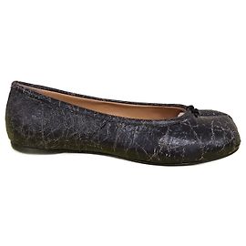 Maison Martin Margiela Scarpe Basse Ballerine Tabi - Maison Margiela - Nero - Pelle effetto crackled leatjher