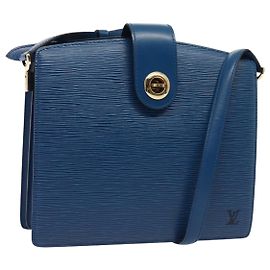 LOUIS VUITTON Borsa a Spalla Capuchin Epi Blu M52345 LV Auth ep5571