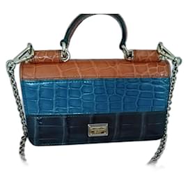 Dolce & Gabbana Crocodile Patchwork Mini Phone Bag