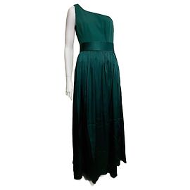 Vera Wang Emeraudegrünes Abendkleid mit einem Schulterträger