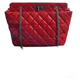 Borsa Chanel rossa in pelle di vitello trapuntata