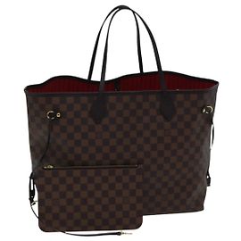 LOUIS VUITTON Tote Bag Neverfull GM Damier Ebene N51106 LV Auth 86989SA