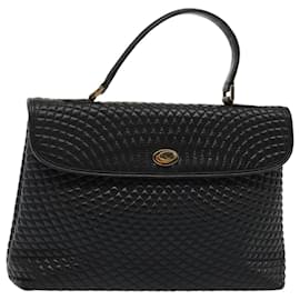 BALLY Borsa a mano in pelle nera e oro Auth ep5454 - Bally