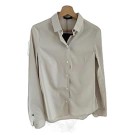 Camisa ajustada beige de algodón The Row
