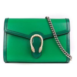 GUCCI - Gucci Dionysus Wallet On Chain shoulder bag in green leather