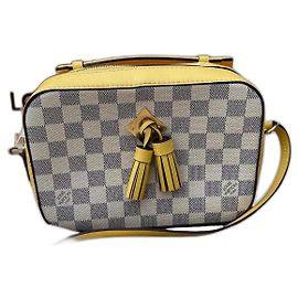 Borsa fotocamera Louis Vuitton Saintonge Damier Azur beige