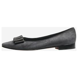 Ballerine in suede grigio scuro - taglia EU 36 - Manolo Blahnik