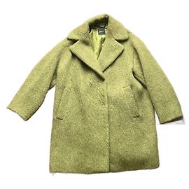 Max Mara Cappotto Lungo Verde in Lana e Mohair