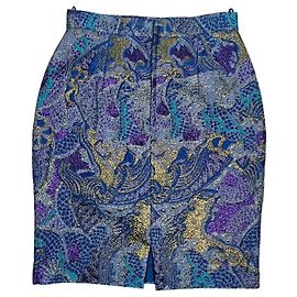 Gonna in lurex blu Gianfranco Ferré
