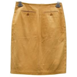 Falda Trussardi de cuero naranja