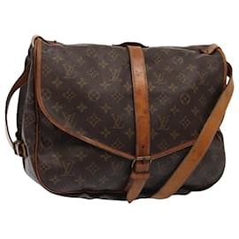 LOUIS VUITTON Borsa a Spalla Monogram Saumur 35 M42254 LV Auth ki4838