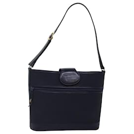 Autre Marque Borsa a Spalla Burberrys in Nylon Pelle Blu Navy Oro Auth hk1626