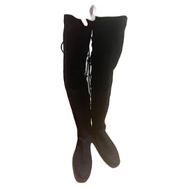 Autre Marque Botas altas Arche de cuero y nubuck negro